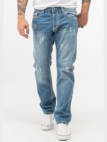 Rock Creek Regular Jeans 'Straight-Cut' in Blue: front