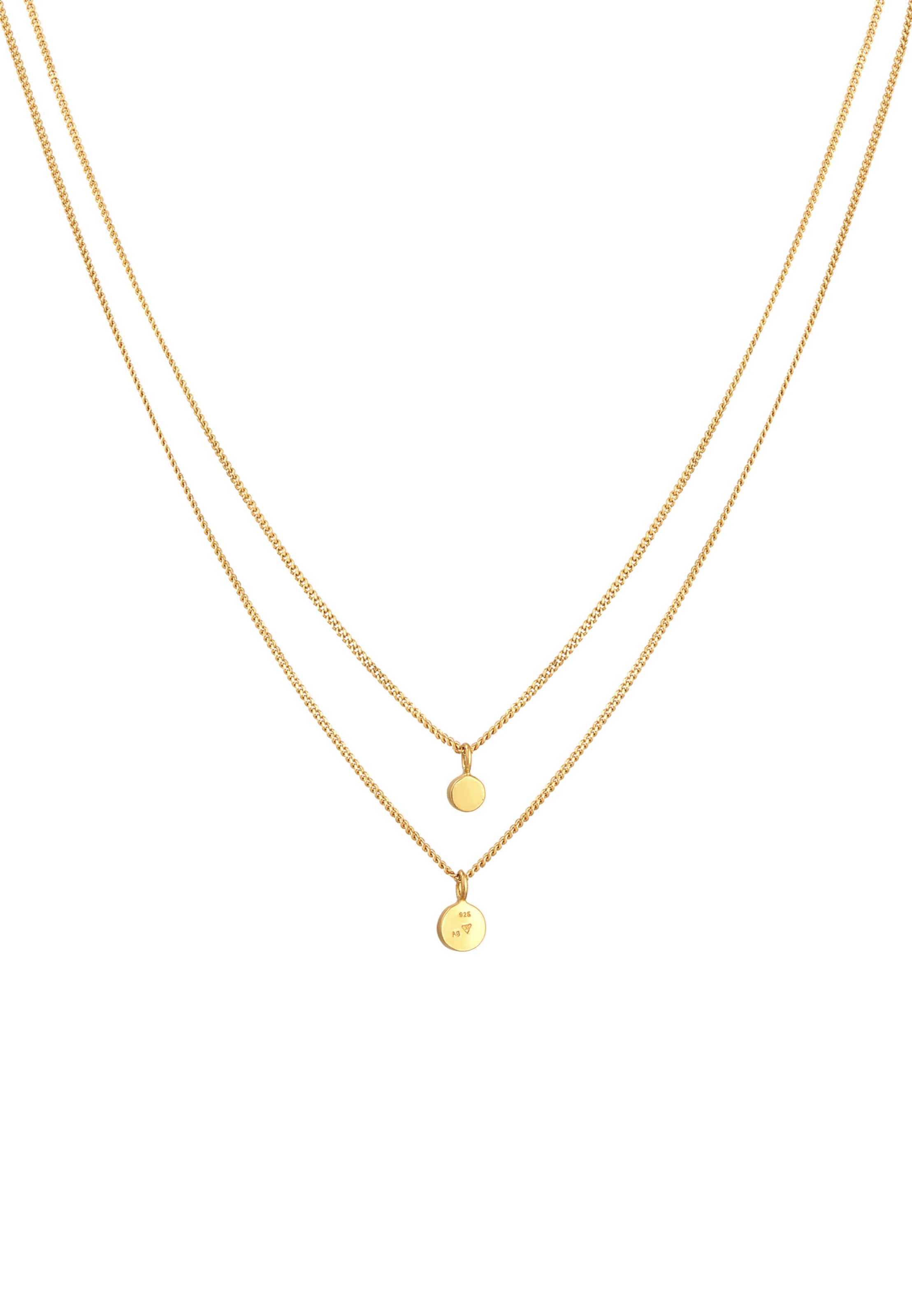 ELLI Lánc 'Plättchen' - arany