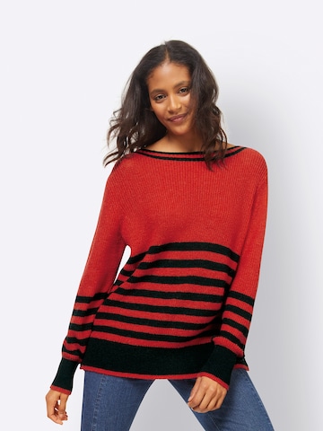 raudona heine Megztinis: priekis