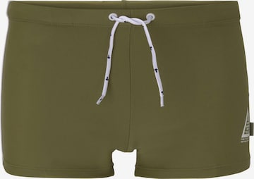 TOM TAILOR Swim Trunks in Green: front