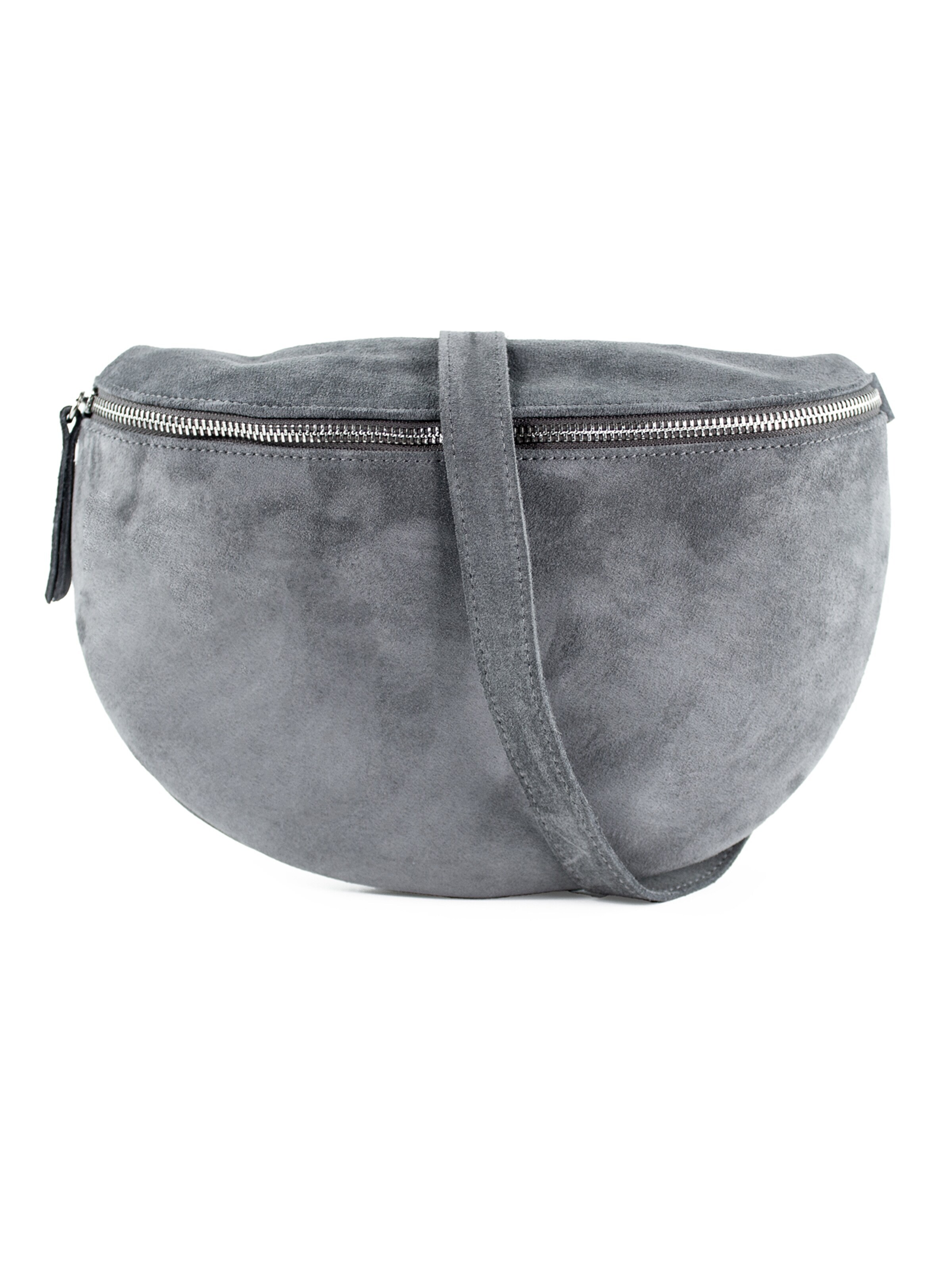 lePelou Gürteltasche 'VALENTINA large'‌‌ in Grau: Vorderseite