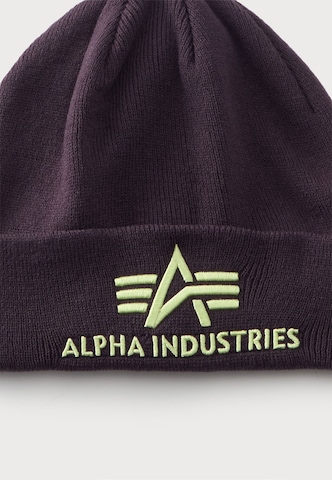 ALPHA INDUSTRIES Czapka w kolorze fioletowy