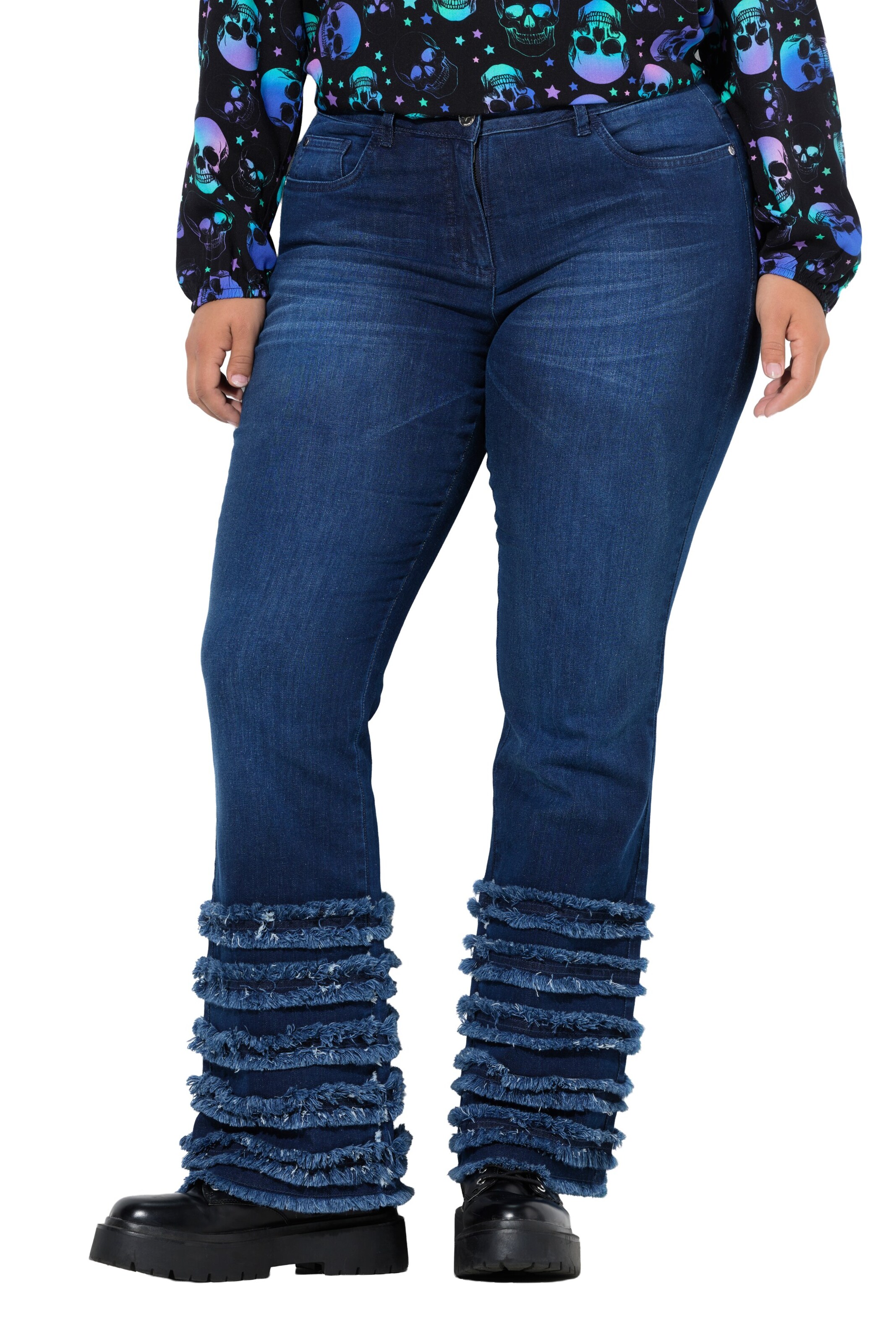 Angel of Style Flared Jeans in Blau: Vorderseite