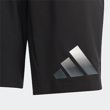 ADIDAS SPORTSWEAR Regular Workout Pants 'Train Icons Aeroready Logo ' in Black