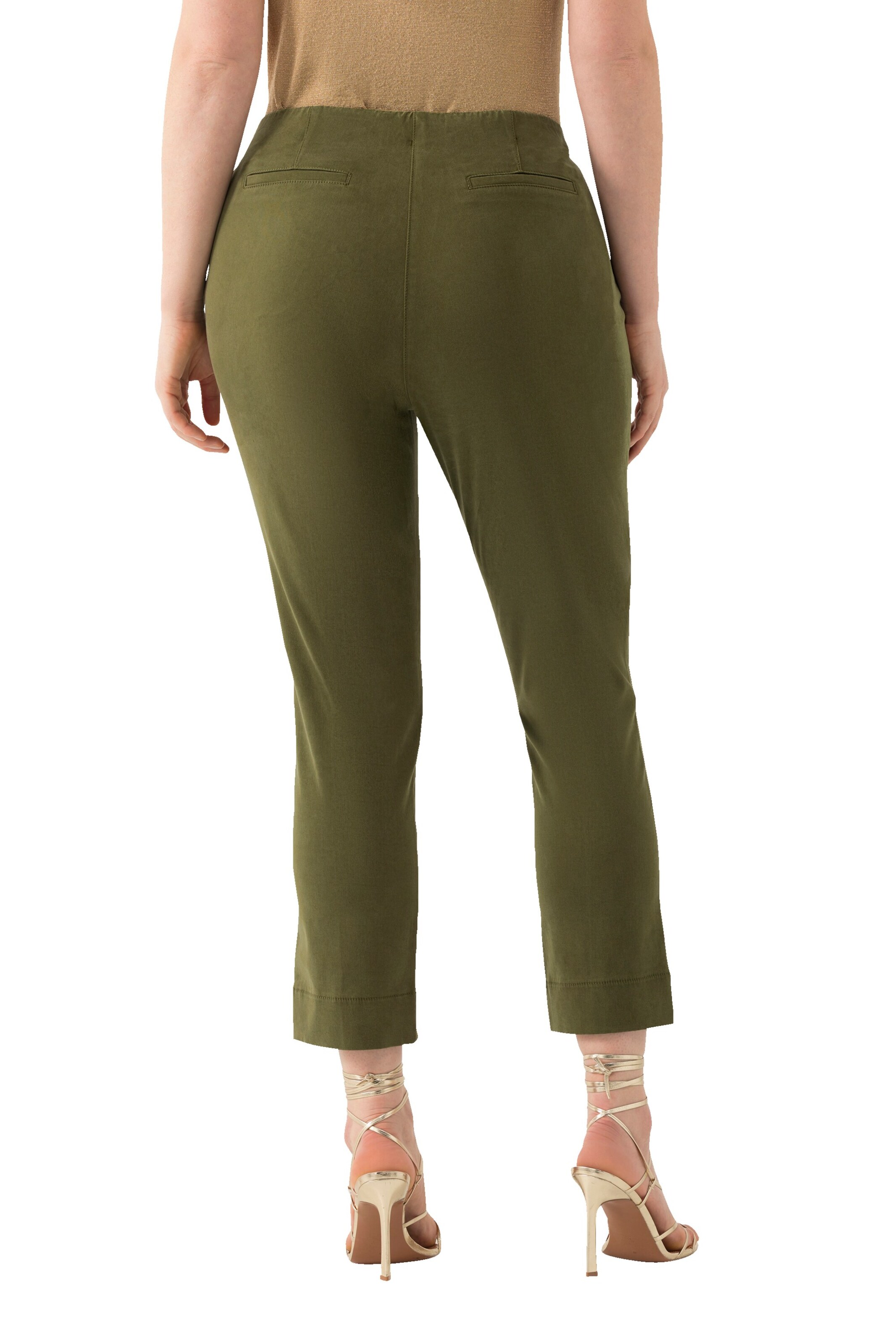 Ulla Popken Slim fit Trousers in Green