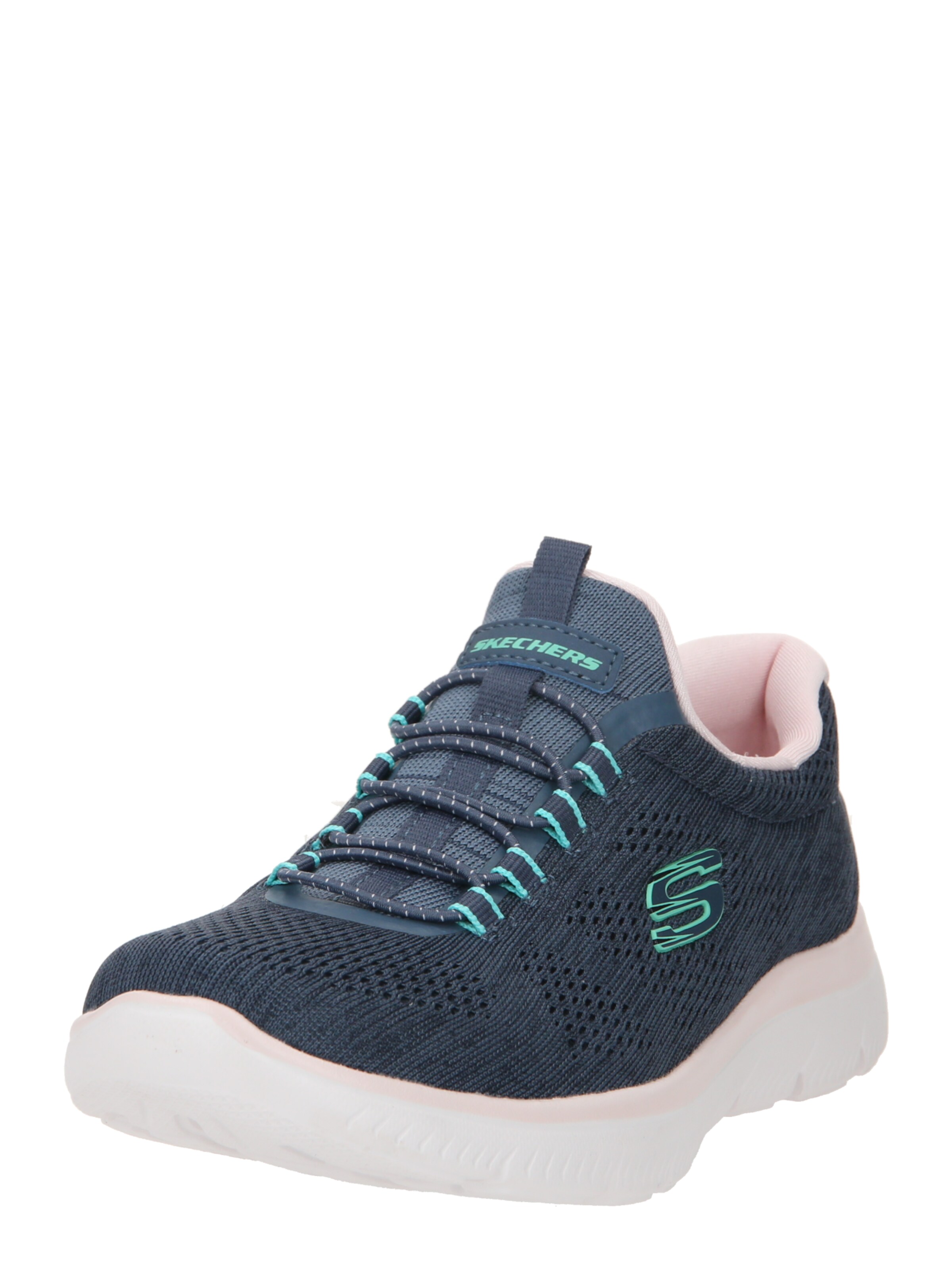 Baskets basses SKECHERS en bleu : devant