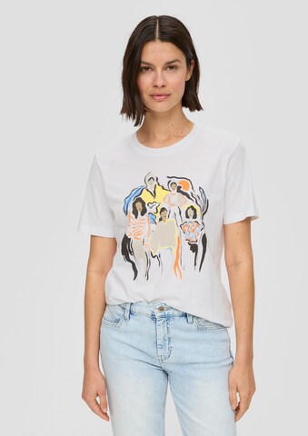 T-shirt s.Oliver en blanc : devant