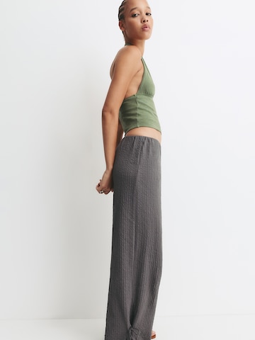Pull&Bear Wide leg Broek in Grijs