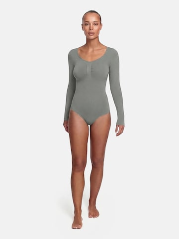 cfab Shapingbody 'Bodysuit Sculpting Shapewear Longsleeve mit Slip' i grå