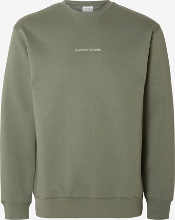 Sweat-shirt 'Hankie' SELECTED HOMME en vert : devant