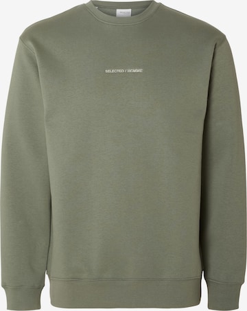 SELECTED HOMME Sweatshirt 'Hankie' in Groen: voorkant