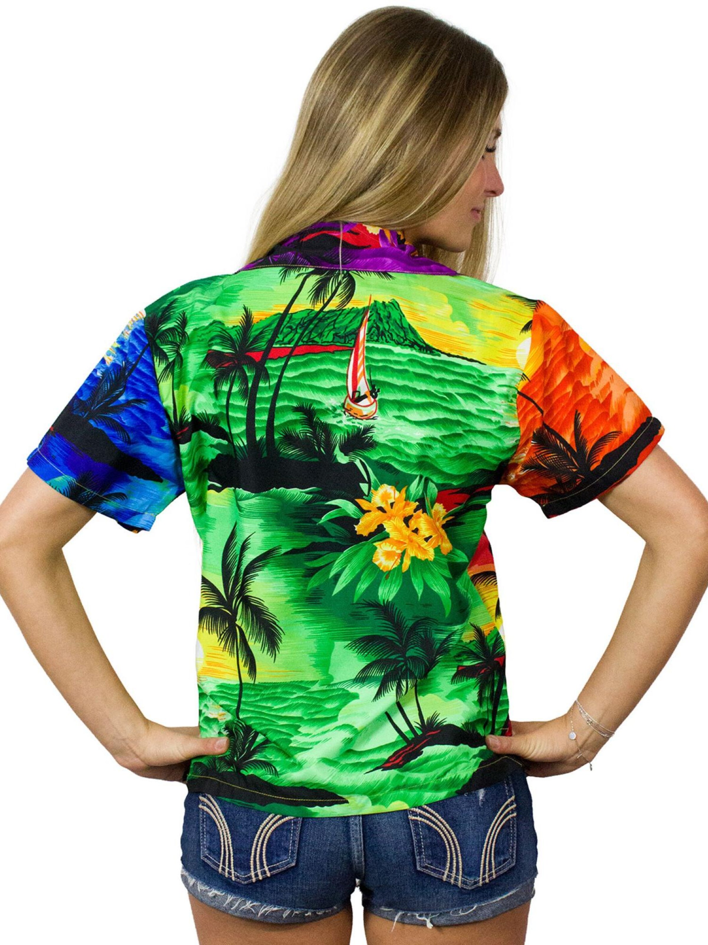 King Kameha Blouse 'Surf' in Mixed colors