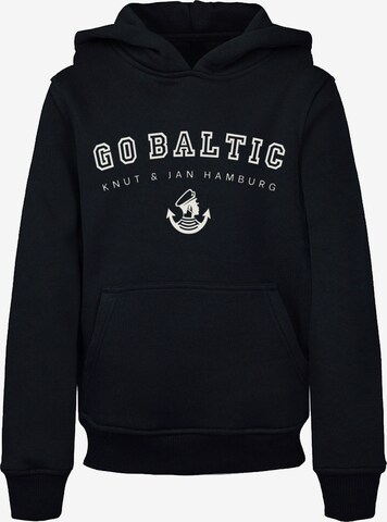 F4NT4STIC Sweatshirt 'Go Baltic Knut & Jan Hamburg' in Black: front