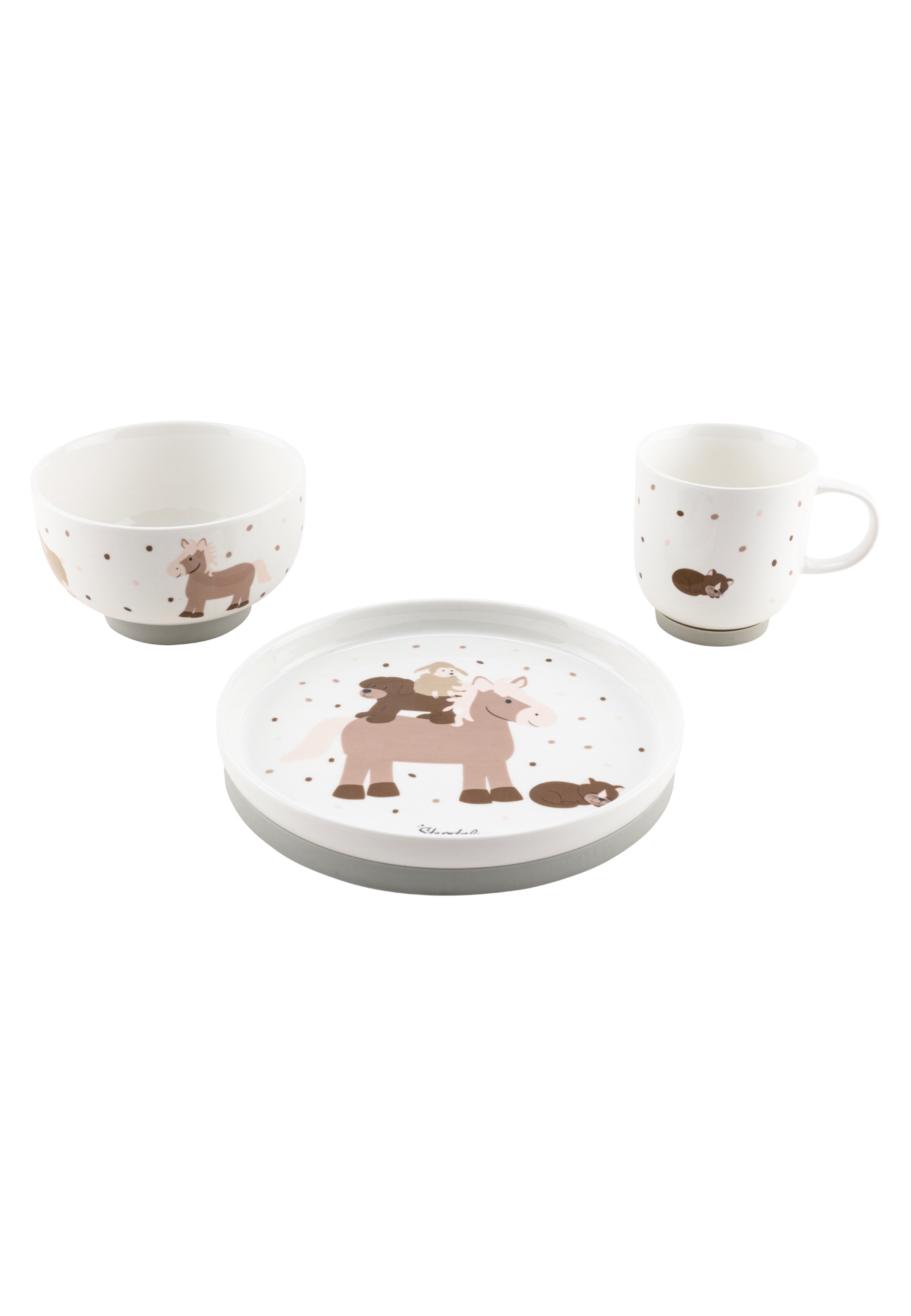 STERNTALER Tableware Set in White: front