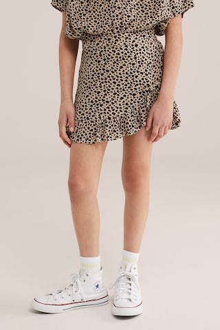 WE Fashion Φούστα σε καφέ: μπροστά