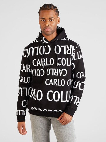 Carlo Colucci Sweatshirt in Zwart: voorkant