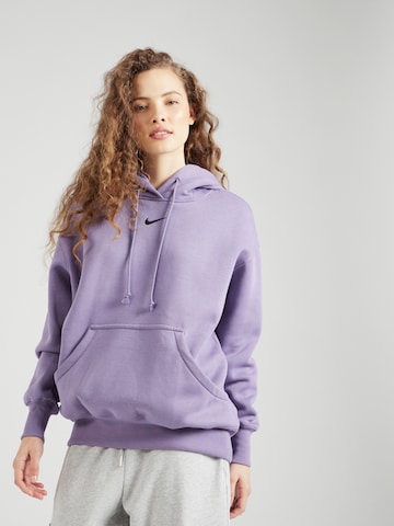 Nike SportswearSweater majica 'Phoenix Fleece' - ljubičasta boja: prednji dio