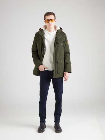 INDICODE JEANS Winterjas 'West' in Groen