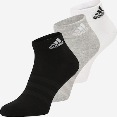 ADIDAS SPORTSWEAR Chaussettes de sport 'Cushioned  ' en gris / noir / blanc, Vue avec produit