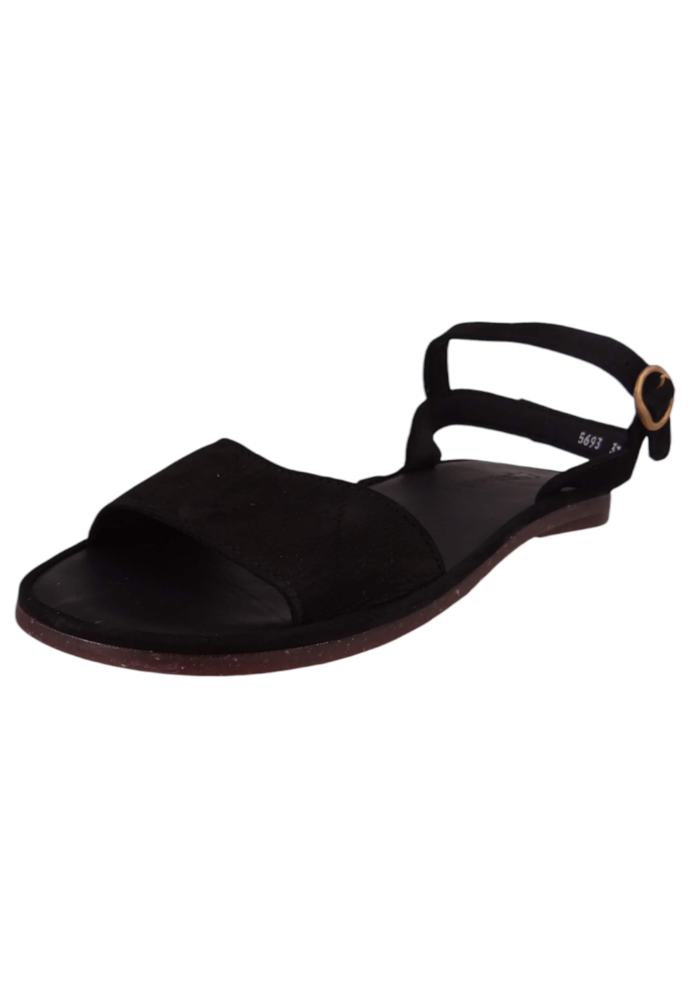 EL NATURALISTA - Sandálias com tiras 'Tulip' em preto: frente