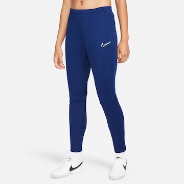 NIKE Slim fit Workout Pants 'Academy Winter' in Blue: front