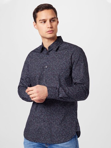 BOSS Black - Ajuste regular Camisa 'Roger' en negro: frente