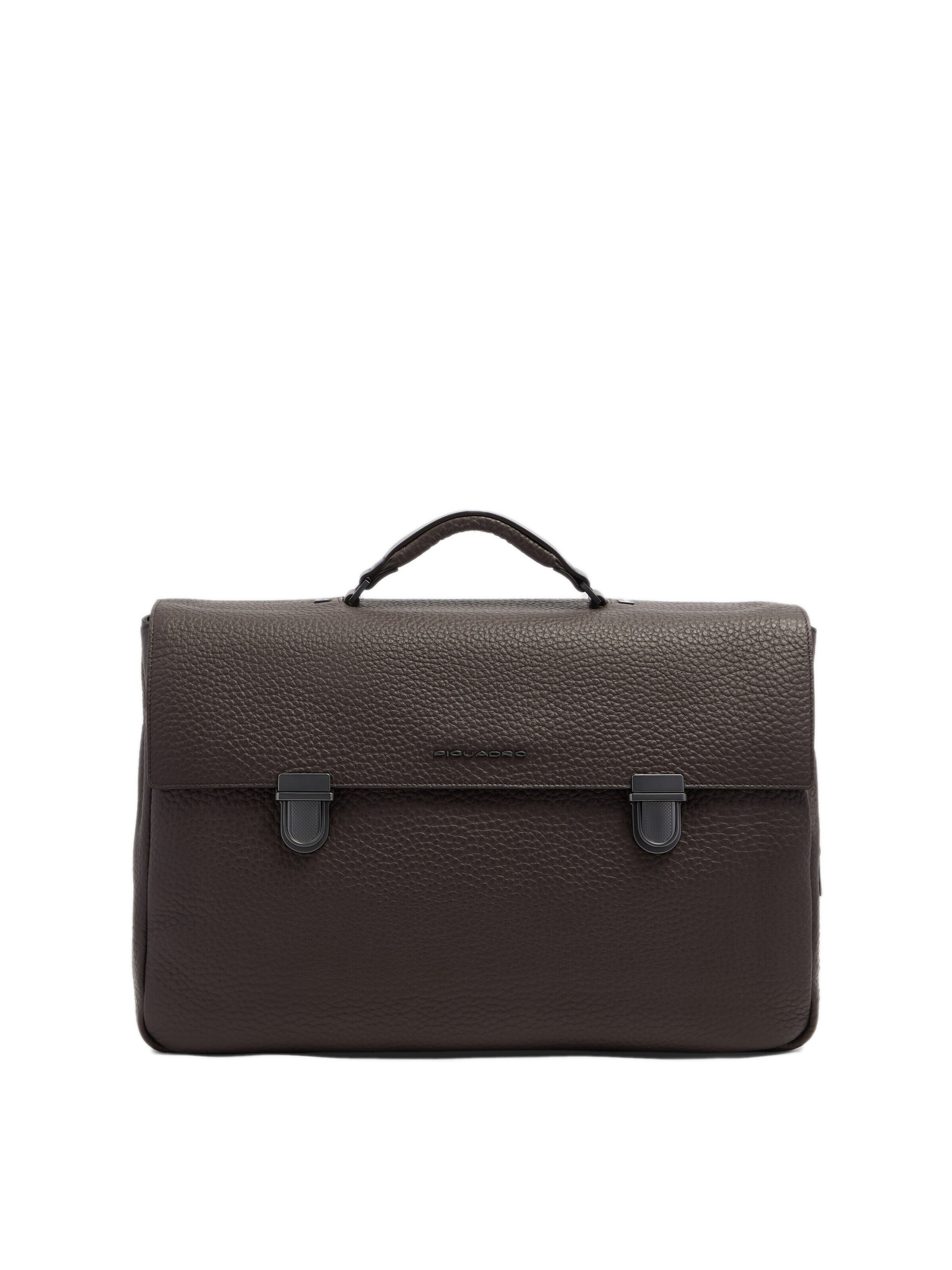 Sac d’ordinateur portable Piquadro en marron : devant