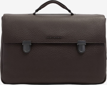 Sac d’ordinateur portable Piquadro en marron : devant