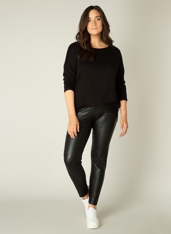 BASE LEVEL CURVY Slimfit Leggings 'Alene' in Schwarz