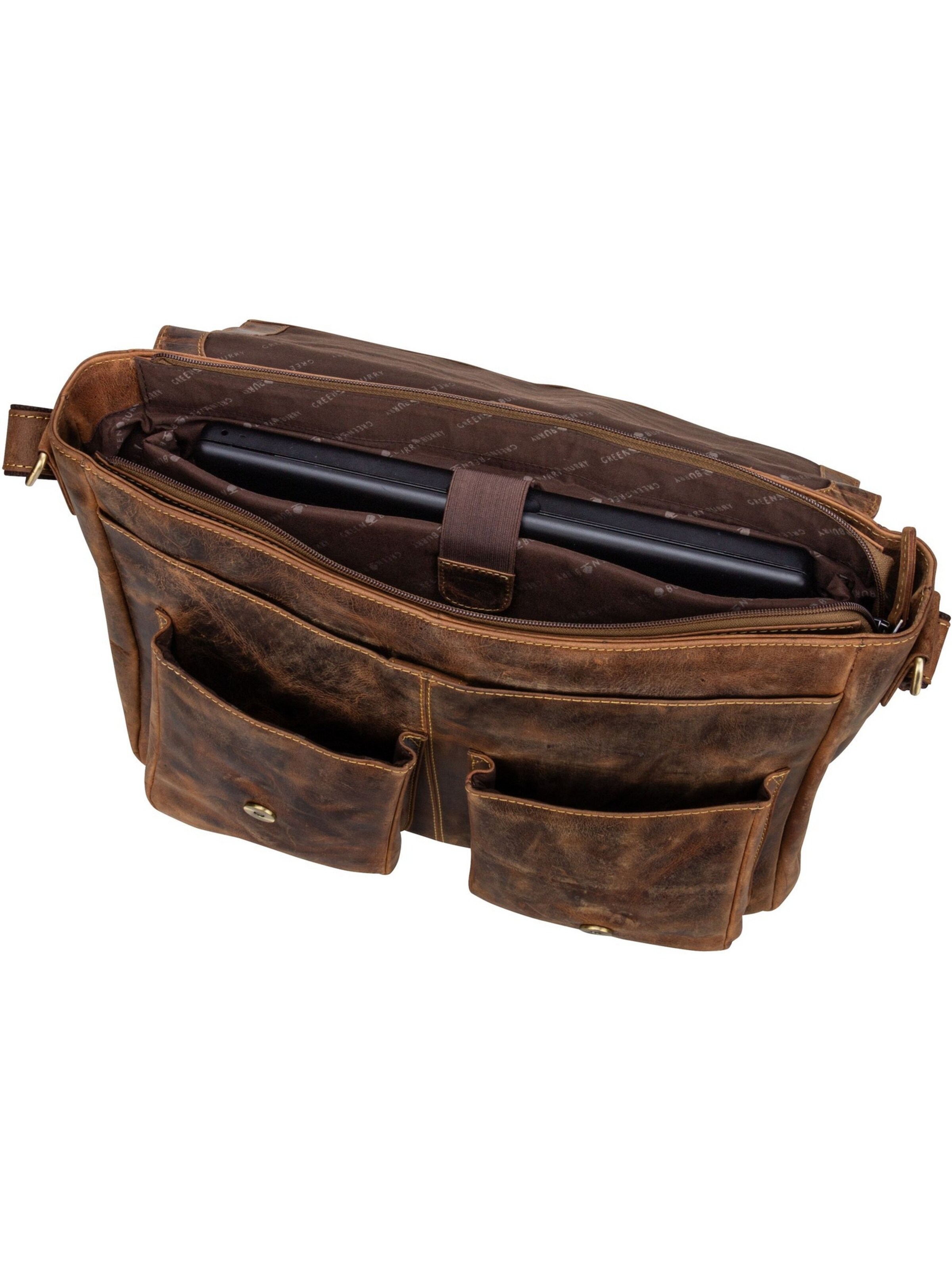 GREENBURRY Schoudertas 'Vintage 1541 Revolver' in Bruin