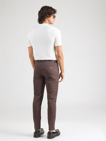 Lindbergh Slim fit Chino Pants 'Classic' in Brown