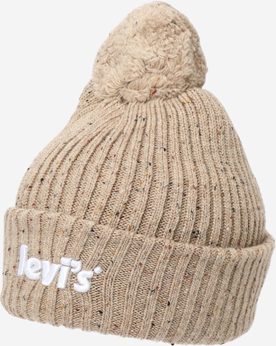 LEVI'S ® Mütze 'Holiday' in dunkelbeige / weiß, Produktansicht