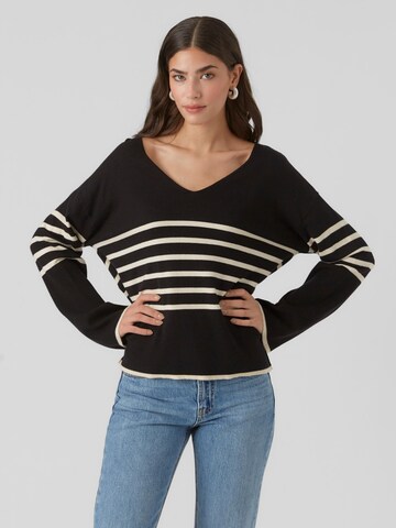 VERO MODA Pullover 'HAPPINESS' in Schwarz: Vorderseite