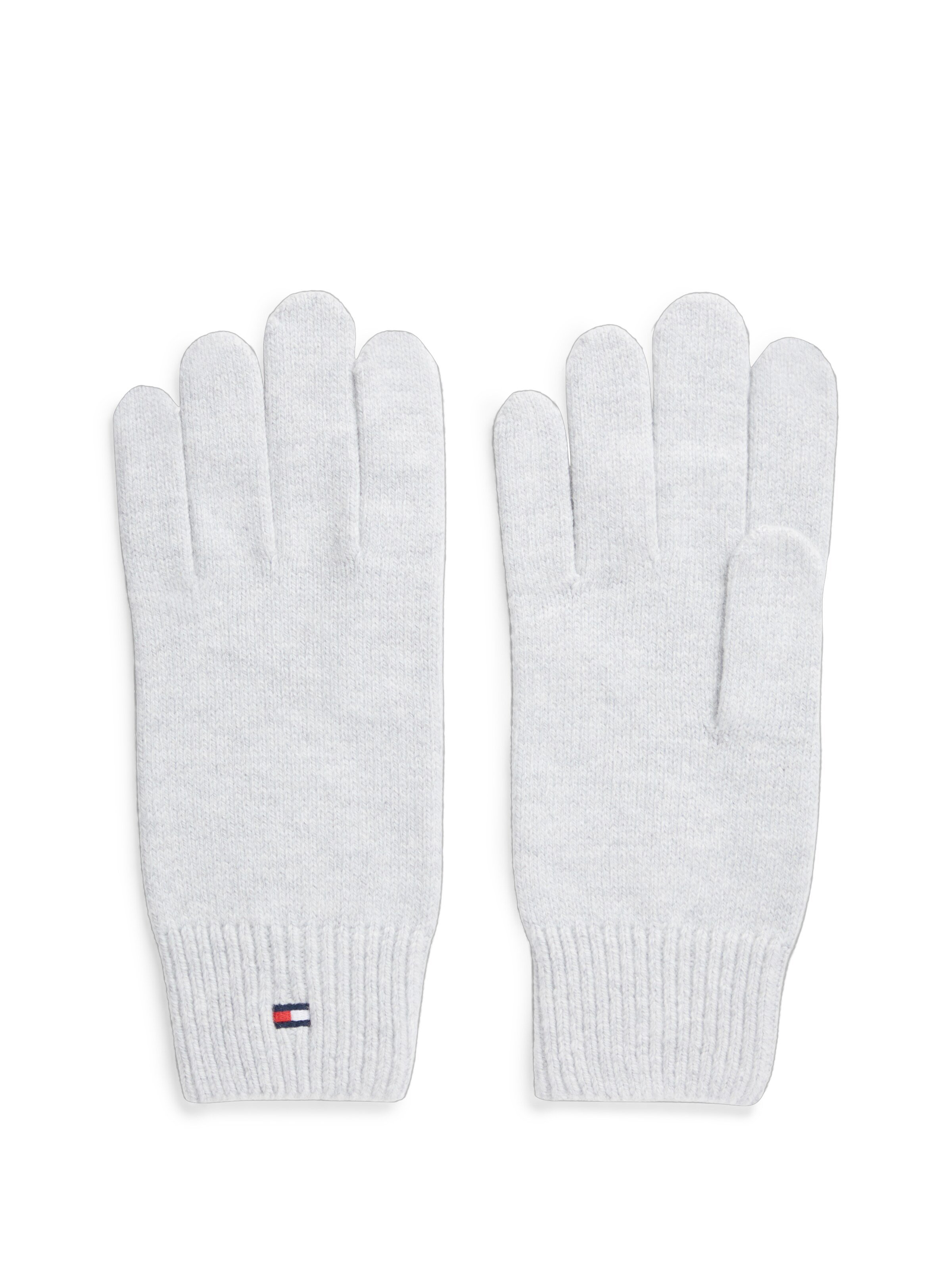 Mănuşi cu degete de la TOMMY HILFIGER pe gri: față
