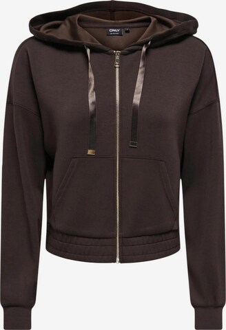 Giacca di felpa 'Onlmyra L/S Hoodie Ub Swt 15380272' di ONLY in marrone: frontale
