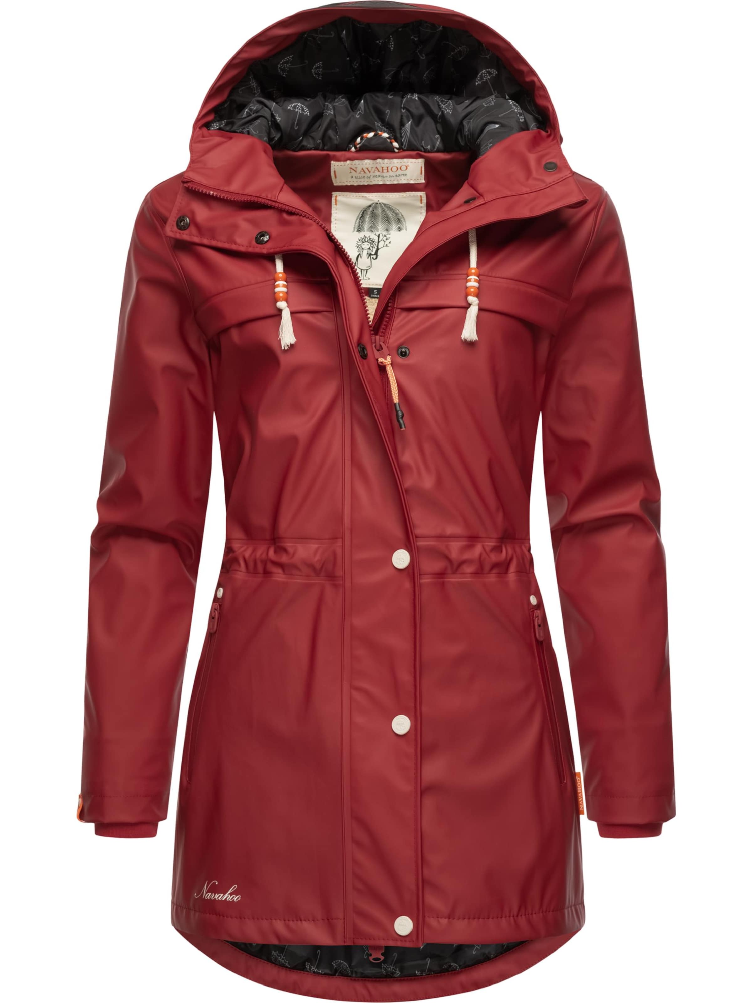 raudona NAVAHOO Demisezoninis paltas 'Rainy Forest'