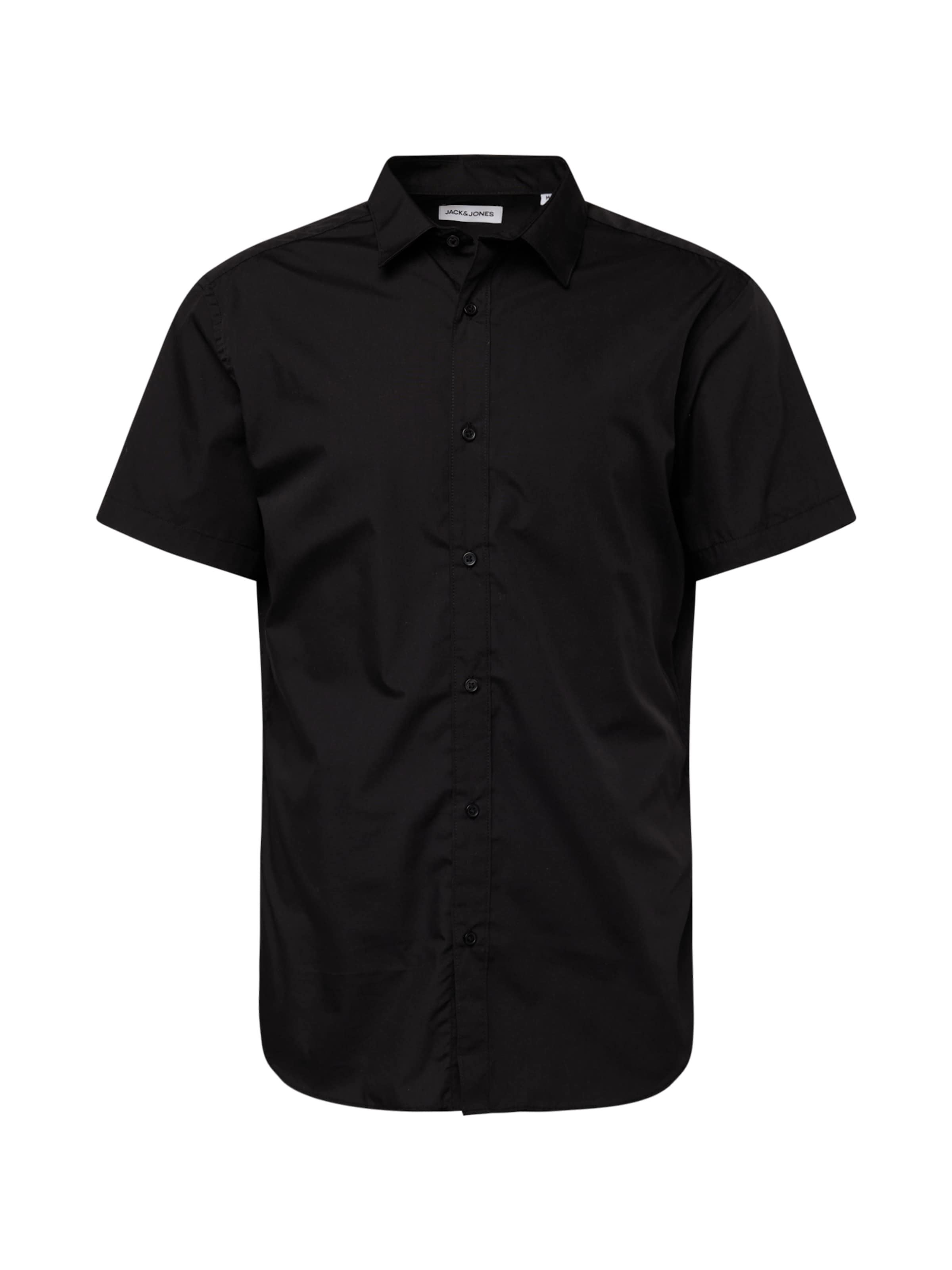 JACK & JONES Slim fit Button Up Shirt 'JOE' in Black: front