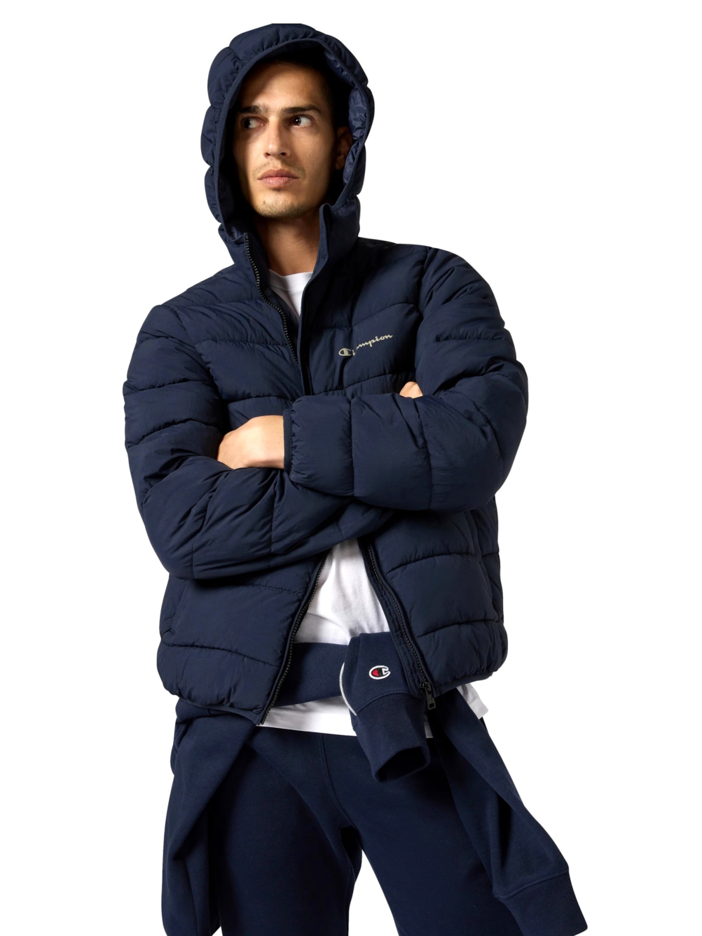 Veste d’hiver Champion Authentic Athletic Apparel en bleu : devant