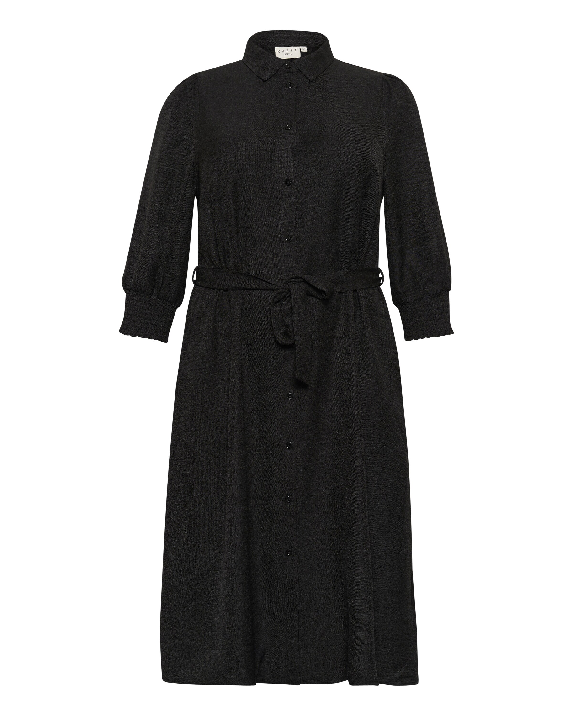 KAFFE CURVE Kleid 'Ellinor' in Schwarz: Vorderseite