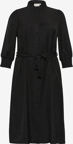 KAFFE CURVE Shirt dress 'Ellinor' in Black: front