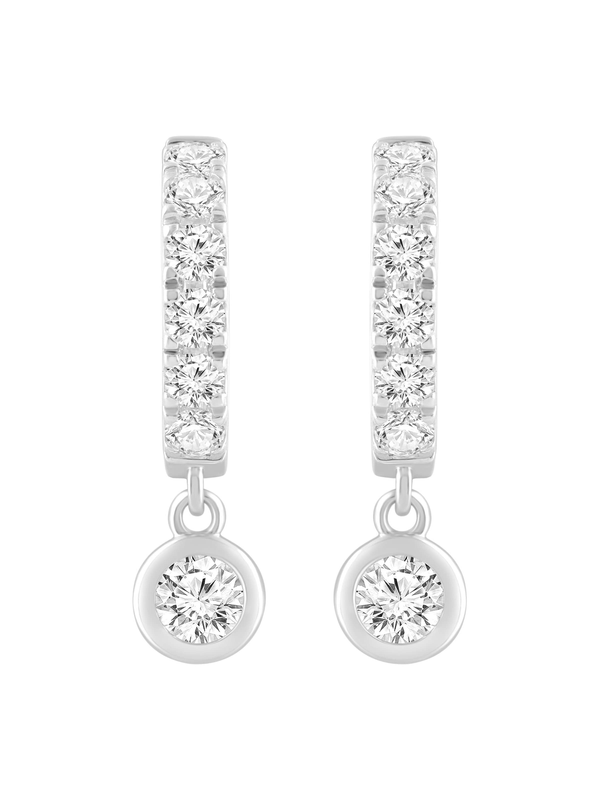 ETHISHER DIAMANTEN Earrings in Silver: front