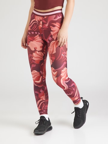 Skinny Pantalon de sport PUMA en rouge : devant