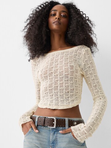 Bershka Pullover in Beige