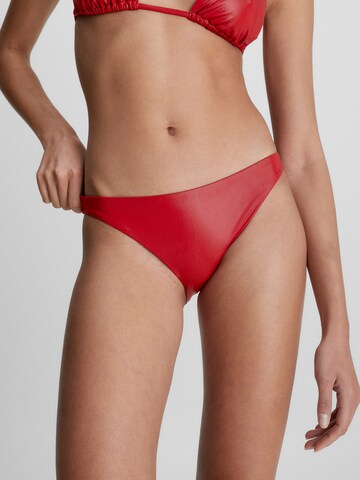 Calvin Klein Swimwear Bikinibroek 'Neo Archive' in Rood: voorkant