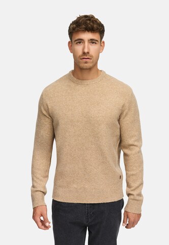INDICODE JEANS Sweater 'INTrax' in Beige: front
