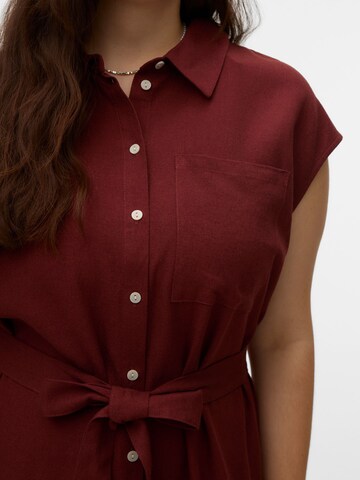 Vero Moda Curve - Vestido camisero 'VMCMymilo' en rojo