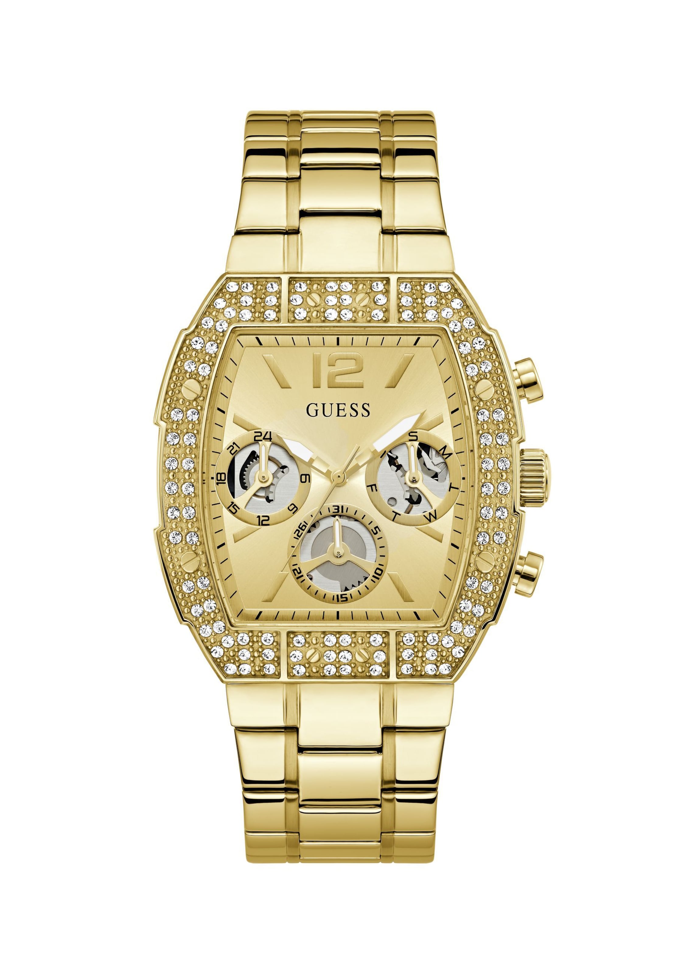 Orologio analogico 'Phoenix Quantum' di GUESS in oro: frontale