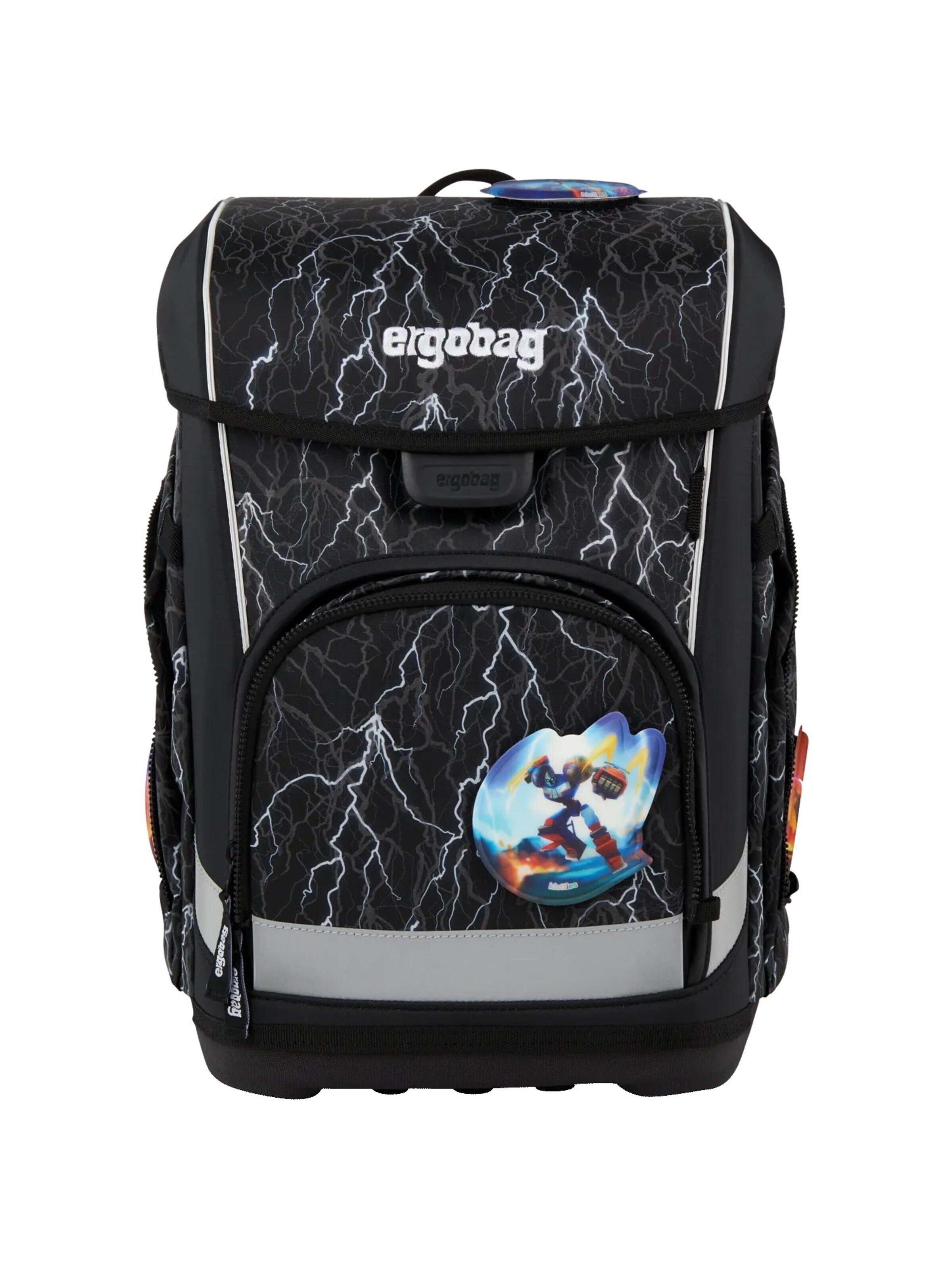 ergobag Backpack 'Schulranzen-Set cubo light Set' in Black