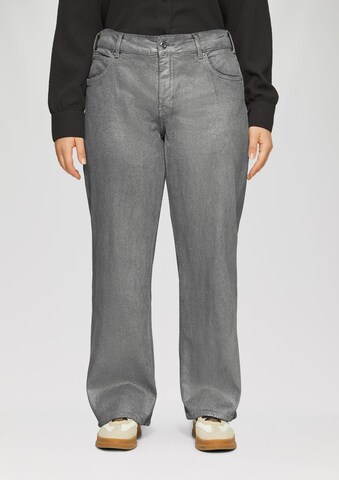 s.Oliver Loosefit Jeans in Grijs: voorkant