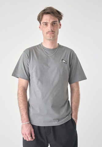 Cleptomanicx Shirt 'Classic Tee Storm Gull' in Grey: front